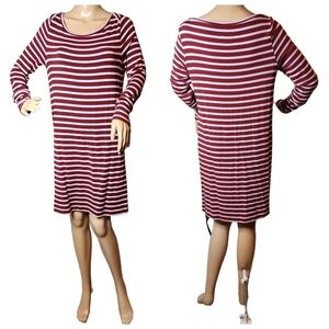 Lou & Grey signature soft long sleeve striped dress